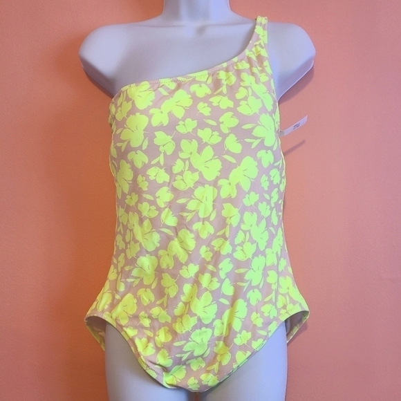 NWT GAP One-Shoulder Floral One-Piece Swimsuit – Size L - Picture 2 of 11